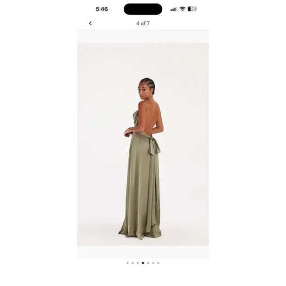 milla boudoir silk slip dress Boudoir Olive Silk Slip Dress In Green
